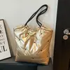 Bolso de Algodón Espacial de Gran Capacidad Transfronterizo para Mujer 2026 Nuevo Moda de Nicho Ligero Bolso de Hombro para Viaje