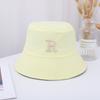 Sombrero de Pescador para Mujer 2022 Nuevo Bordado con Letra R para Hombre Estilo Coreano Casual Combinable Sombrero Tipo Cubo Moda Trendy Estilo Occidental Estilo Japonés
