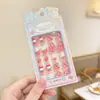 Conjunto de Adesivos de Unha Artística Infantil para Meninas Adesivos de Unha à Prova d'Água de Longa Duração Unhas Postiças Fofas de Desenho Animado para Bebês Presente de Feriado