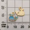 Accesorios para Joyería DIY, Colgantes Pequeños de Aleación Esmaltada, Colgantes de Flor Esmaltada, Colgantes para Marcapáginas, Colgantes para Collares y Pulseras