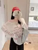 Blusa Holgada Transparente con Estampado de Graffiti para Mujer, Camiseta de Manga Larga Primavera/Verano, Top Asimétrico Chic sin Hombros
