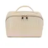 Tianqin Original Bolso de Maquillaje Grande con Patrón Tejido Multifuncional Portátil Bolsa de Almacenamiento Almacenamiento con Compartimentos Bolsa de Maquillaje de Viaje