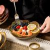 Cuenco de Cerámica Retro Estilo Japonés para Uso en el Hogar, Bol de Ensalada de Frutas Postre con Personalidad Rústica, Vajilla Creativa de Alto Valor Disparada en Horno