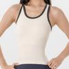 Sujetador Deportivo Exterior de Dos Tonos, Chaleco de Yoga con Almohadilla en el Pecho, Ropa Interior de Secado Rápido, Ropa de Fitness, Top Deportivo
