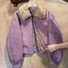 Roupas de Inverno para Meninos e Meninas Jaqueta Grossa com Forro de Lã Nova 2025 Jaqueta com Pele Integrada para Crianças Grandes e Médias Blusa Quente para Crianças