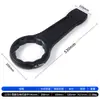 Llave de impacto negra de alta resistencia con mango recto, llave Torx de cabeza única, 65 engrosada, 36 acciones de martillo, 38 impactos, 90 tamaño grande, 95