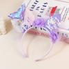 Accesorios para el cabello transfronterizos, diadema de sirena arcoíris, accesorios para el cabello de fiesta infantil europeos y americanos, flores de hilo de red de princesa sirena
