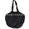 Bolsa de red grande con forro de bloques de color, moderna bolsa de hombro para colgar, bolsa de compras de viaje, bolsa tejida portátil y gruesa, bolsa de malla de algodón