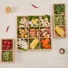 Acompañamientos para Hot Pot, Plato de Nueve Compartimentos, Bandeja de Frutas Secas, Juego de Accesorios, Bocadillos para el Té, Bandeja de Hielo, Bandeja de Bocadillos para el Hogar, Bandeja para el Té