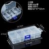 Caja de Medicamentos Desmontable de 10 Compartimentos, Caja de Plástico para Aparejos de Pesca, Caja Organizadora de Joyería, Caja de Piezas con Múltiples Compartimentos, Caja de Almacenamiento para Joyería, Contenedor de Almacenamiento