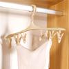 Cabide de roupas com fivela à prova de vento para meninas Meias de cueca Cabide multifuncional Clipe antiderrapante doméstico Rack de secagem de roupas
