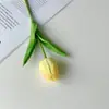 Fornecimento Transfronteiriço Genuíno Alta Qualidade Toque de Mão Hidratante PU Mini Tulipa Flores Artificiais Flores Artificiais Decoração de Casa Flores