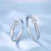 Anel de Casal Laço um Par de Design Nicho Anel Aberto Moda Alto Senso Anel Masculino e Feminino Presente de Feriado