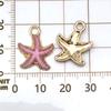 Lote de 20 Colgantes de Aleación con Goteo de Aceite Rosa Serie Flor de Margarita Pequeña Accesorios para Pulsera Collar DIY