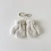 Gola de Inverno Coreana Qiunan para Crianças Novas Luvas ins Inverno Meninas Bebê Forrada com Fleece Grossa Quente Luvas de Pendurar no Pescoço
