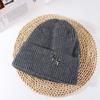 Sombrero de invierno para mujer Nuevo Moda exterior decoración de estrella sombrero tejido cálido grueso versátil que hace que la cara se vea pequeña sombrero de lana