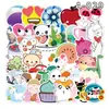 50 lindas pegatinas de animales de dibujos animados frescas, impermeables, removibles, para maleta, cuaderno, patinete