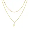 Amazon Moda Europea y Americana Collar Apilado Collar con Colgante Sencillo Diseño en Capas Cadena Personalizada Joyería Regalo para Mujeres