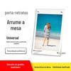Suporte de exibição transparente de dobra a quente em forma de L de acrílico Placa de mesa de cartão A6 Placa de preço A5 Placa de outdoor