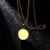 Directamente del Fabricante, En Stock Venta al por Mayor Simple y Elegante Colgante Redondo de Placa de Identificación para Perro Collar de Acero Inoxidable, Collar de Accesorio de Alta Gama