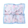 Bufanda Cuadrada Pequeña Nueva Transfronteriza Bufanda de Imitación Seda Pañuelo para la Cabeza Bufanda de Primavera y Verano para Mujer Estilo Coreano Protector de Cuello Estampado Cuello Profesional