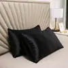 Lote de Fábrica Transfronterizo AliExpress Satén de Seda Satén de Seda Helada Funda de Almohada Única Funda de Almohada de Seda Artificial