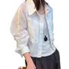 Chaqueta casual ligera de una pieza para mujer, envío directo, estilo coreano primavera/verano 2026, rejuvenecedora, corte holgado, top adelgazante, ropa de protección solar