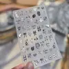 Tomoni Calcomanías para Uñas con Foil Dorado Estilo Oscuro Calcomanías para Uñas de Chica Son Estrella y Luna Latido Decoraciones para Uñas