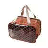 Bolsa de maquillaje de PU, bolsa de almacenamiento de viaje, bolso de mano para gimnasio con separación de seco y húmedo, bolsa deportiva impermeable para natación, neceser multicapa