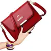 Bolso de Textura de Cuero Genuino para Mujer, Nuevo Bolso de Hombro de Moda, Bolso Pequeño de Cuero Suave, Bolso Cruzado Versátil, Bolso Ligero para Mujer