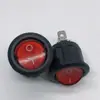 Interruptor de barco KCD1-105N con luz de tres patas todo cobre redondo rojo 3 patas 2 posiciones 10A/125V
