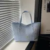 Bolsa tote casual de grande capacidade para o dia a dia, versátil, fresca e doce, bolsa de ombro simples e fofa estilo coreano