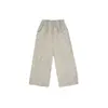 Roupas infantis Nuo Mi Wanzi, calças casuais de veludo cotelê para meninas, coleção de outono, calças retas infantis lavadas e macias, calças compridas