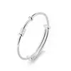Pulseira de Cintura Pequena Masculina Feminina Ins Tendência Popular na Internet Versátil Mori TikTok Live Moda Coreana Feminina Pulseira de Prata Banho de Prata Puxa-Empurra