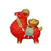 Artículo líder de tendencia nacional: Bolsa de la suerte giratoria con forma de lingote, un lindo adorno de escritorio, una figura de oveja del zodiaco de dibujos animados, perfecta como regalo para el Año de la Oveja