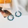 Aretes de Lazo Azul Aretes Asimétricos de Conejo Dulce Lindo para Mujer ins2025 Recién Llegados Aretes de Moda Japoneses-Coreanos