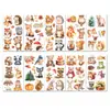 Uu043 Adesivos de Tatuagem de Animais da Floresta de Outono Decorações Descartáveis para Festa de Festival Adesivos de Tatuagem de Raposa Coelho