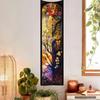 Tapiz Largo Comercio Exterior Sol y Luna Flor Fondo Pintado Tela Colgante Decoración Habitación Dormitorio Arte Estético Tela Colgante Tapiz