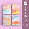 A7 Flip Lateral Pequeno Caderno Desenho Animado Fofo Portátil Caderno Espiral Mini Bolso Caderno de Notas Diário