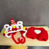 Muñeca de Verdura Tejida a Crochet Hecha a Mano de Peluche Original Oso Autocrítico con Gorro Vestido Hecho a Mano DIY Accesorios Suaves y Lindos