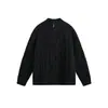 Ropa Vintage Yidao Otoño 2026 Nuevo Estilo Casual Holgado Retro Japonés Patrón Retorcido Media Cremallera Cuello Alto Suéter de Punto