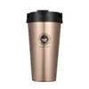 Nueva taza de café de doble capa, taza aislada de acero inoxidable 304, elegante y portátil, taza de regalo con aislamiento al vacío, personalizable con un logotipo