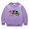 Suéter de cuello redondo de manga larga para niños y niñas, ropa de estilo coreano con dibujos animados de primavera y otoño de 2023, de algodón, para bebés, pequeños y medianos.