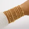 Cadena de Joyería de Mano Bohemia Simple Transfronteriza Europea y Americana para Mujer Cadena Múltiple de Traje de Gama Alta Pulsera Simple al por Mayor