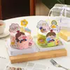 Caja para Pastel Mousse Elevada de 3 y 4 Pulgadas, Base Cuadrada y Redonda, Caja Transparente Desechable de Ampolla para Tiramisú