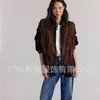 Chaleco de Borlas para Mujer Y2K Sin Mangas Borlas Múltiples Remaches Gamuza Chal Abierto por Delante Chaqueta Cardigan Bohemio