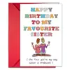 Set de Tarjetas de Cumpleaños Transfronterizas Creativo Nuevo Bendición para Hermana Tarjeta de Mensaje Conmemorativo Plegable con Sobre en Inglés