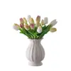 Mini Tulipa Flores Artificiais Transfronteiriças Amazon Wish Decorações de Casamento Estilo Ins Fabricante de Flores Artificiais Rosa