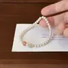 Pulsera de Jade Hielo Lichi Jade Natural Hetian Pulsera de Perlas Familia Shi para Niñas Lujo Ligero Nicho Sensación de Alta Gama Joyería de Mano Venta al por Mayor
