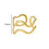 Tendencia Nueva Transfronteriza Anillo Ancho de Acero Inoxidable con Textura Geométrica para Hombres y Mujeres Irregular Acero de Titanio Anillo de Lujo de Gama Alta
